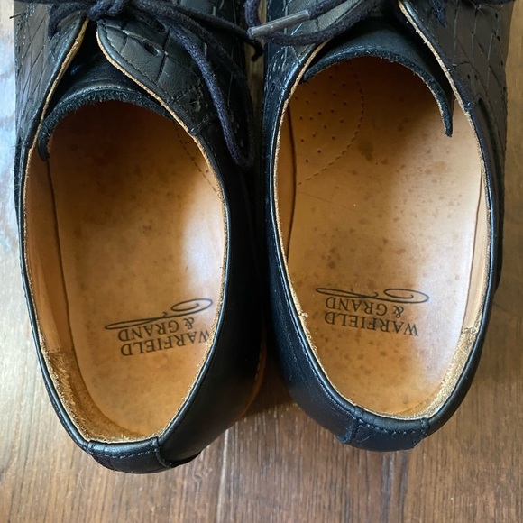 Warfield & Grand Archer Black Leather Oxford SZ 8 - Picture 6 of 15